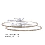 Στέφανα γάμου επιπλατινωμένα με στρας CrystaLine 22E