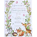 Προσκλητήριο βάπτισης ζωάκια του δάσους