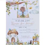 Προσκλητήριο βάπτισης με θέμα παραμύθι