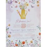 Προσκλητήριο βάπτισης με θέμα Αγριολούλουδα