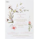 Προσκλητήριο γάμου αγριολούλουδα