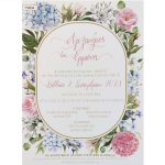 Προσκλητήριο γάμου floral με ορτανσίες