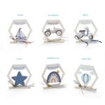 Μπομπονιέρα εξάγωνο σε βάση με θέμα της επιλογής σας