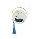 Στρογγυλό εκτυπωμένο ξύλο και χρυσό στεφανάκι - Image 2