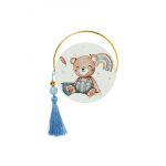 Στρογγυλό εκτυπωμένο ξύλο και χρυσό στεφανάκι - Image 3