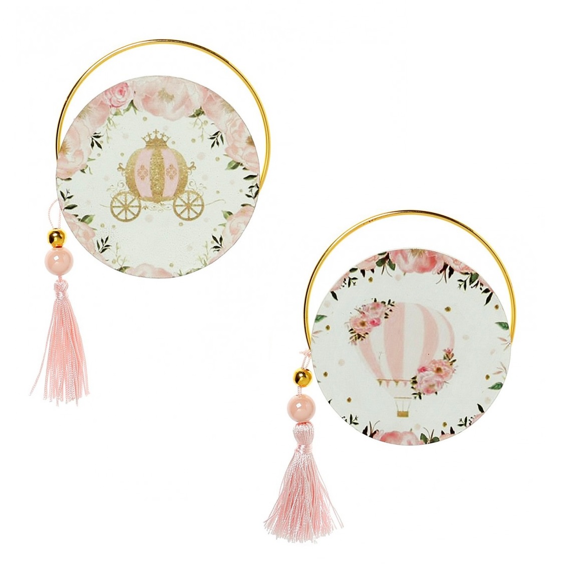 Α-2 Στρογγυλό εκτυπωμένο ξύλο και χρυσό στεφανάκι - Image 1