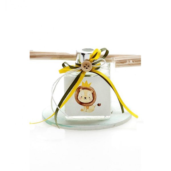 Αρωματικό χώρου σε ξύλινη βάση με θέμα λιοντάρι