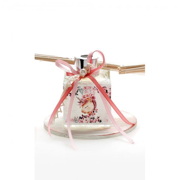 Αρωματικό χώρου σε ξύλινη βάση με θέμα μονόκερος