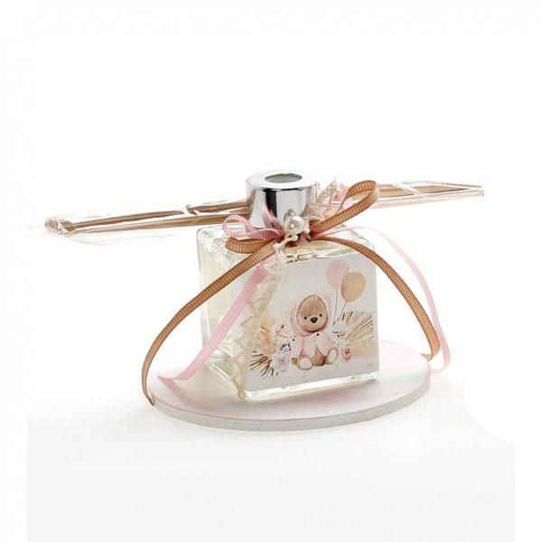 Αρωματικό χώρου σε ξύλινη βάση με θέμα αρκουδάκι μπαλόνια