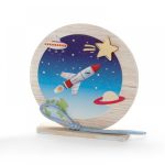 Ξύλινο καδράκι στρογγυλό με βάση με θέμα της επιλογής σας - Image 2