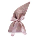 Πουγκί λινό natural με δαντέλα σάπιο μήλο - Image 2