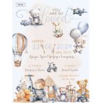 Προσκλητήριο βάπτισης αρκουδάκι