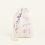 Μπομπονιέρα πουγκί λεβάντα με κορδόνι