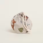 Μπομπονιέρα βάπτισης πουγκί οβάλ forest wood animals