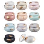 Μπομπονιέρα μπιζουτιέρα μακαρόν με χρυσή πατίνα