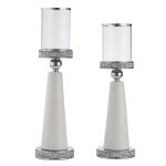 Κηροπήγια σετ λευκά