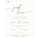 Προσκλητήριο γάμου Just Love