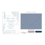 Προσκλητήριο γάμου μπλε λουλούδια - Image 2