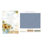 Προσκλητήριο γάμου βάπτισης ηλιοτρόπια - Image 2