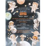 Προσκλητήριο βάπτισης Διάστημα