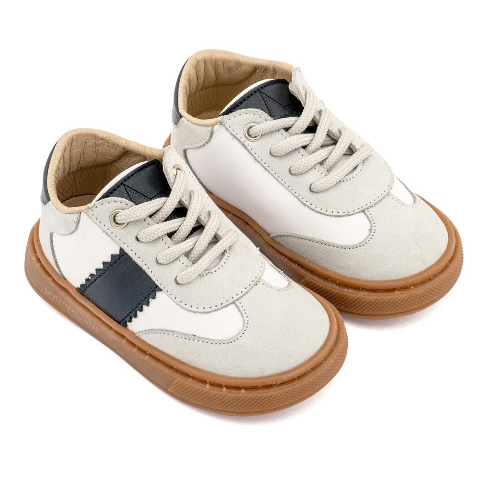 EXC5309-WHITE-GREY-BLUE1-BABYWALKER (Copy) Babywalker Δίχρωμο Sneaker EXC5309 Λευκό Μπλε - Image 1