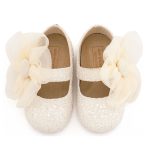 Babywalker Glitter Γοβάκι με Λουλούδι EXC5899 Εκρού - Image 2