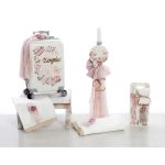 Βαπτιστικό σετ με ρομαντικά λουλούδια και όνομα