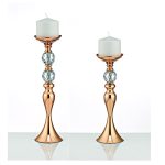 Σετ μεταλλικά κηροπήγια χρυσά