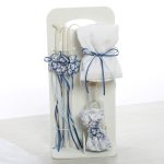 Πακέτο βάπτισης με vintage μπλε αρκουδάκι - Image 5