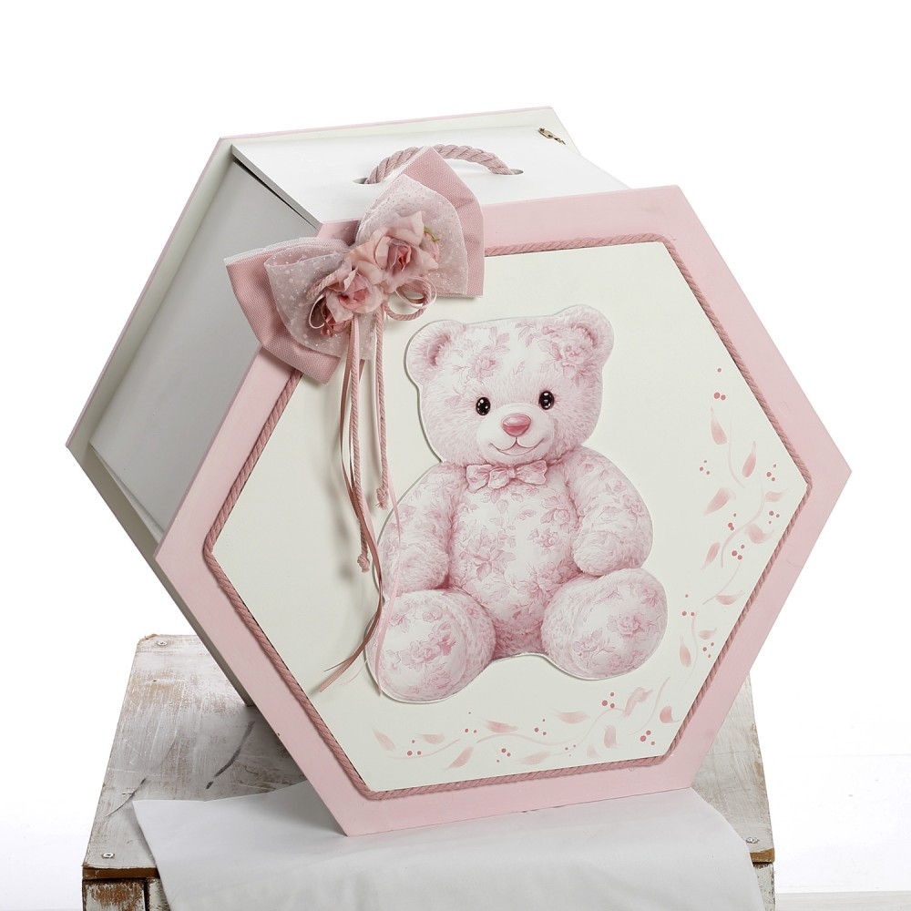 Πακέτο βάπτισης με Ροζ Αρκουδάκι