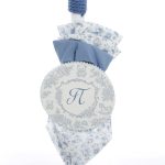 Πακέτο βάπτισης μονόγραμμα σε μπλε heritage μοτίβο - Image 3