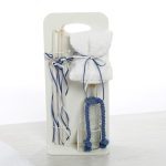 Πακέτο βάπτισης μονόγραμμα σε μπλε heritage μοτίβο - Image 5